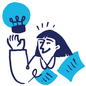 woman working on an idea
